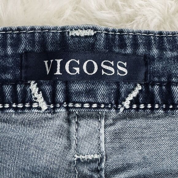 Vigoss Slim Boot Jeans Womens 6 Blue Heritage Fit Distress Measures 30 x 29.5 - Picture 3 of 10